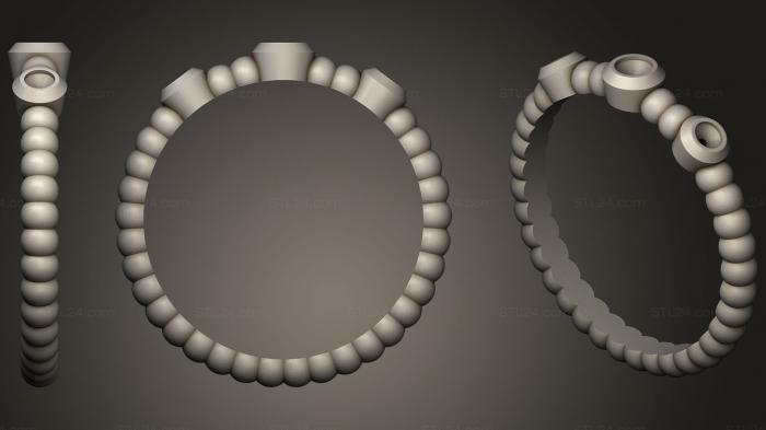 Ювелирные перстни и кольца (Шаровое кольцо13, JVLRP_0283) 3D модель для ЧПУ станка